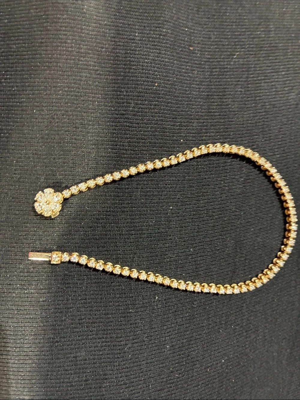 Gold-Tone Floral Pendant bracelet